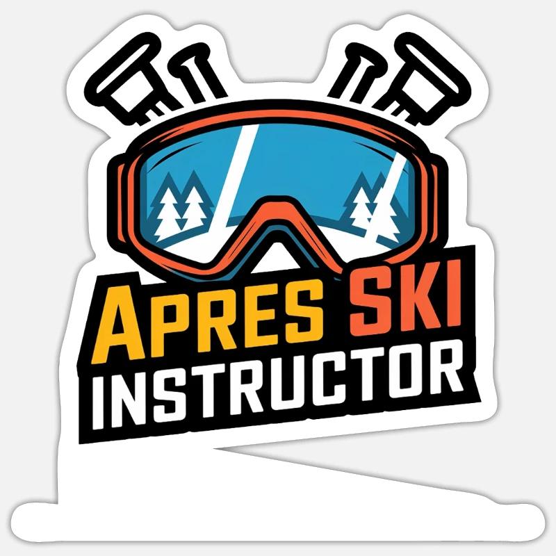 Après Ski Instructor Sticker size S (10 x 10 cm)