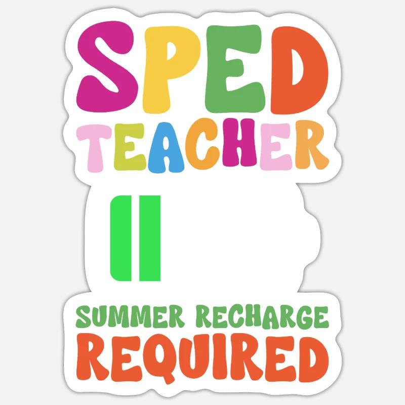 Recharge d’été Sped Teacher requise - Sticker taille S (10 x 10 cm) - blanc mat