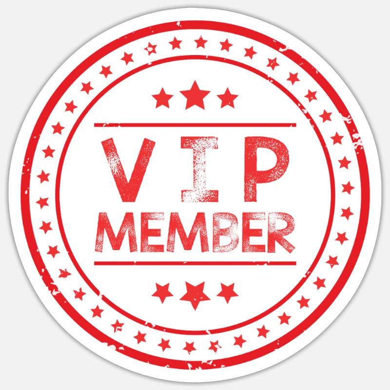 Membre Vip - Sticker taille S (10 x 10 cm) - blanc mat