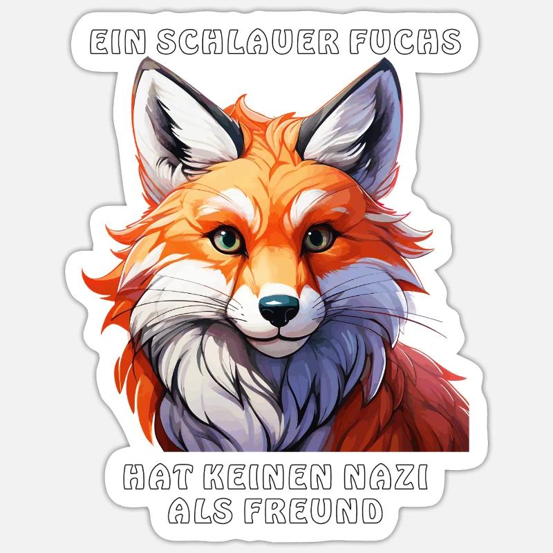 A CUNNING FOX Sticker size S (10 x 10 cm)