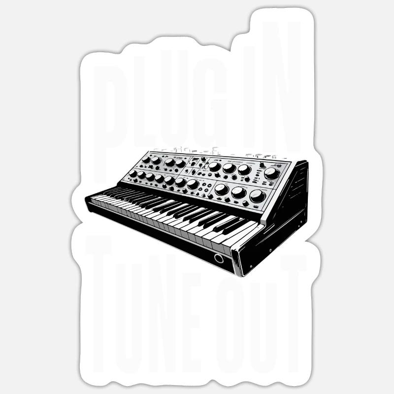 Synthesizer Synth Kick Drum DAW Plug In Tune Out Sticker size S (10 x 10 cm)