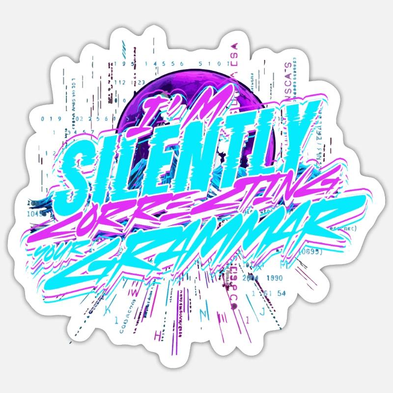 Computational Linguist Silently Correcting Your Grammar Sticker size S (10 x 10 cm)