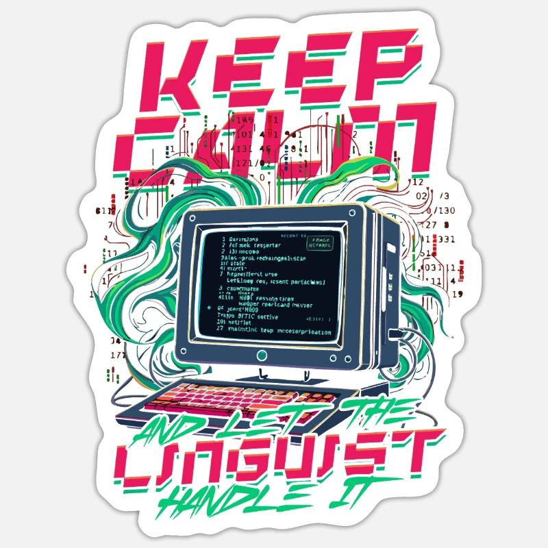 Computational Linguist Let The Linguist Handle It Sticker size S (10 x 10 cm)