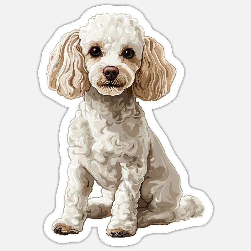 Caniche Sticker taille S (10 x 10 cm)