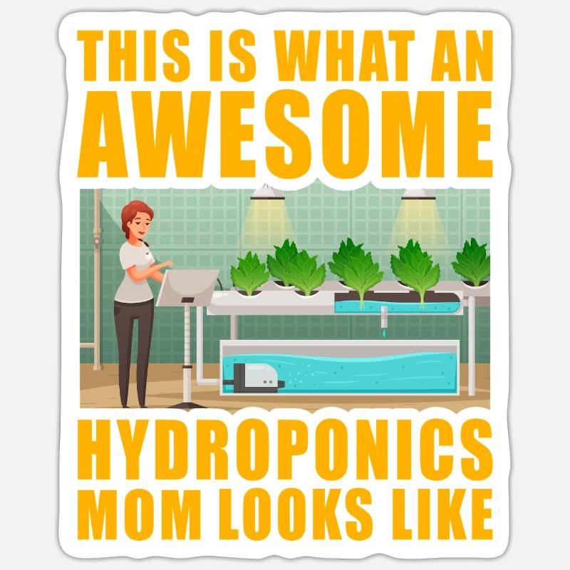 So sieht eine großartige Hydroponik-Mutter aus Sticker Größe S (10 x 10 cm)