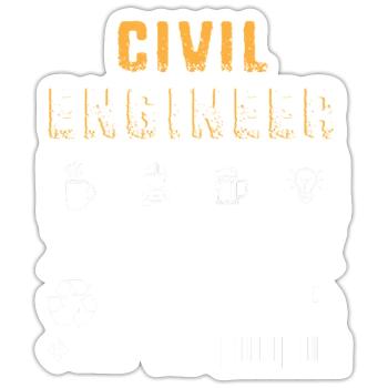 Civil Engineer Construction Site Construction Worker - Sticker size S (10 x 10 cm) - white matte - Front