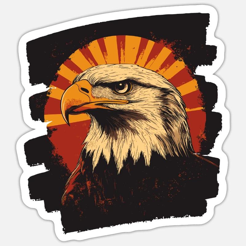 Eagle - Sticker size S (10 x 10 cm) - white matte