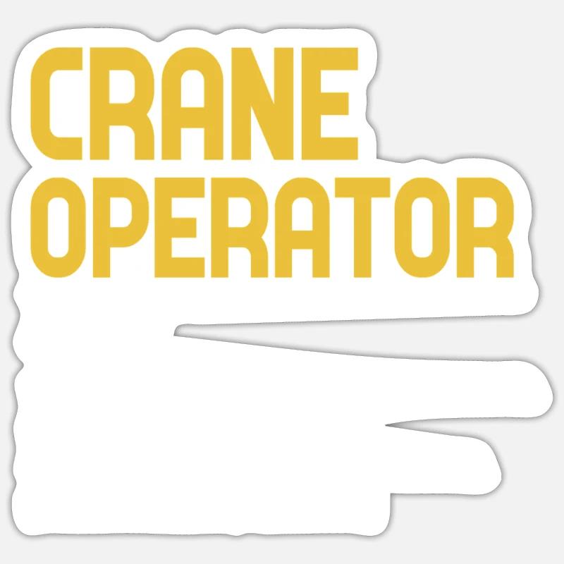 Kranführer Definition - Sticker Größe S (10 x 10 cm) - Mattweiß