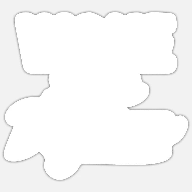 Réveillé - Sticker taille S (10 x 10 cm) - blanc mat