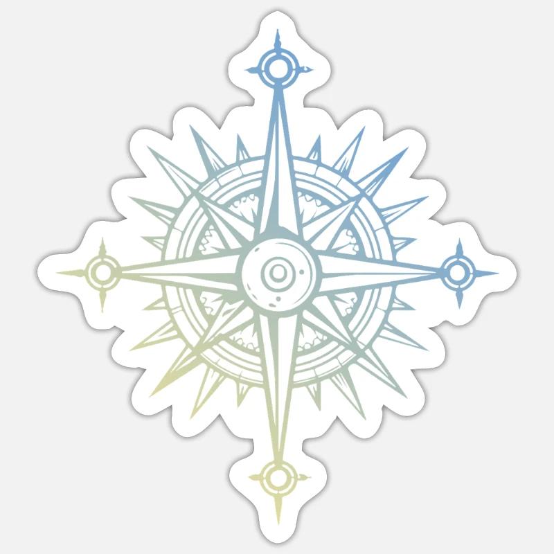 Compass icon - Sticker size S (10 x 10 cm) - white matte