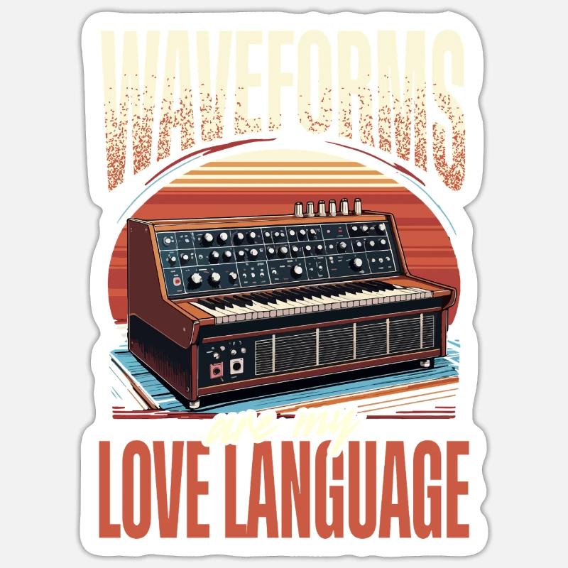 Synthesizer Waveforms Are My Love Language Sticker Größe S (10 x 10 cm)