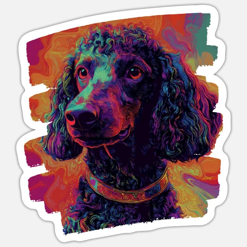 Caniche Sticker taille S (10 x 10 cm)