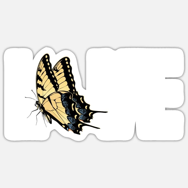 Tiger Swallowtails Sind Eine Mädchen Beste Sticker Größe S (10 x 10 cm)
