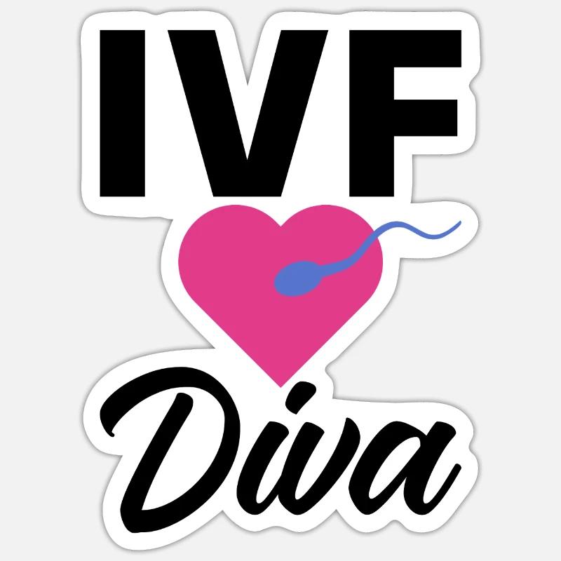 Leihmutter IVF Transfer Tag Sticker Größe S (10 x 10 cm)