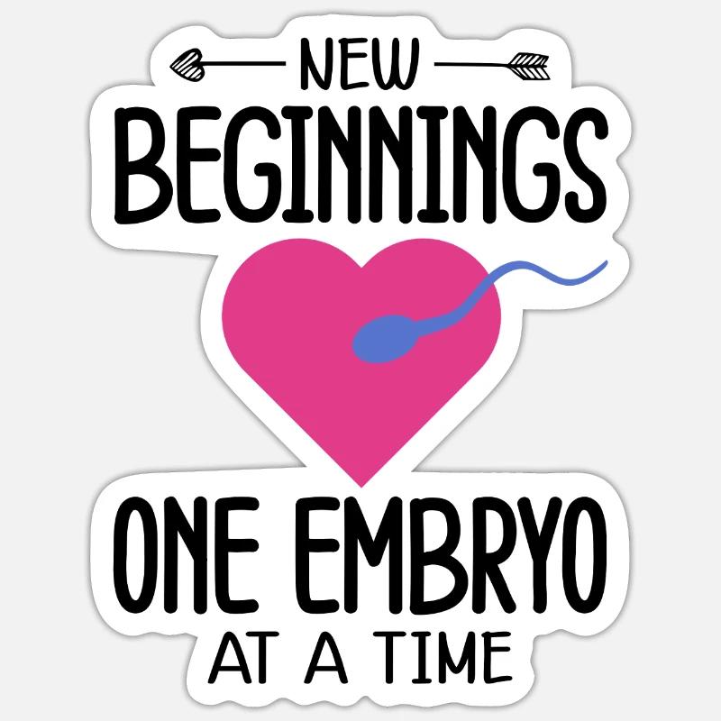 Leihmutter IVF Transfer Tag Sticker Größe S (10 x 10 cm)