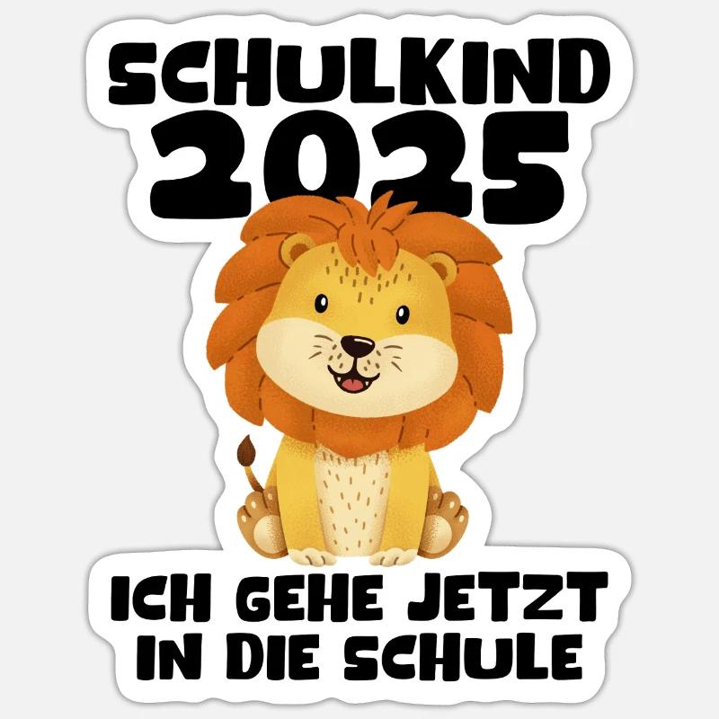 Schulkind 2025 Junge Mädchen Einschulung 2025 Deko Sticker Größe S (10 x 10 cm)