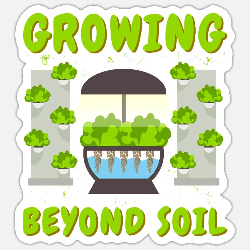 Growing Beyond Soil - Sticker size S (10 x 10 cm) - white matte