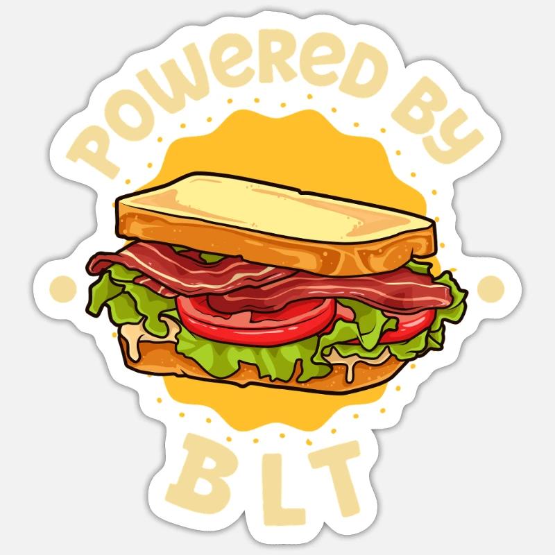 Powered by BLT - Sticker Größe S (10 x 10 cm) - Mattweiß