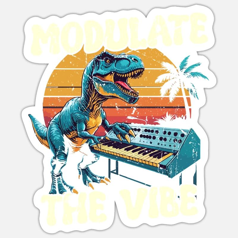 Synthesizer Synth Kick Drum DAW Modulate The Vibe Sticker size S (10 x 10 cm)