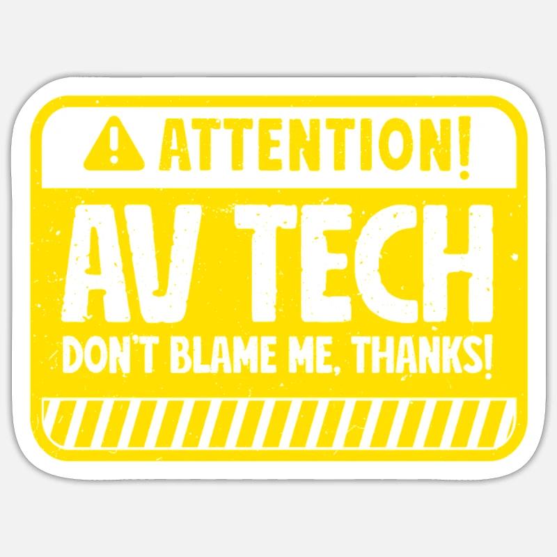 Audiovisueller Techniker AV Tech - Sticker Größe S (10 x 10 cm) - Mattweiß