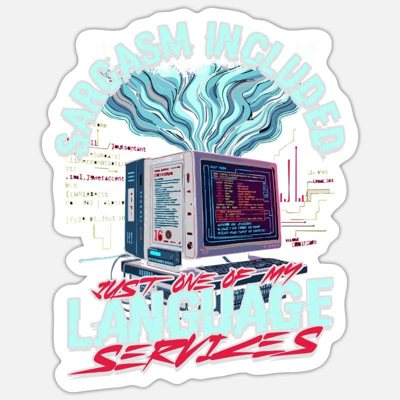 Computational Linguist - Sticker size S (10 x 10 cm) - white matte