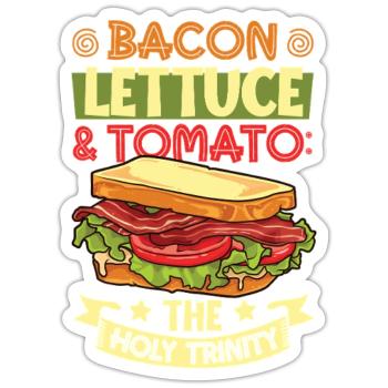 Les Trois Saints - Sandwich BLT - Sticker taille S (10 x 10 cm) - blanc mat - Devant