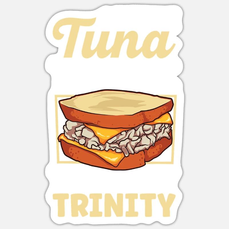 Die heiligen drei - Tuna Melt Sandwich - Sticker Größe S (10 x 10 cm) - Mattweiß