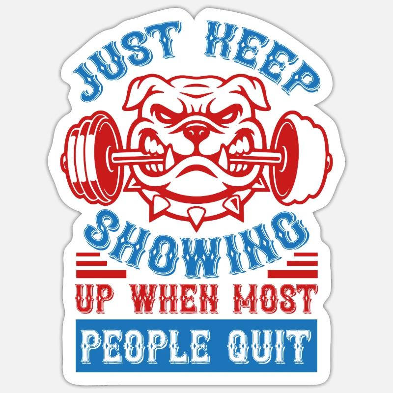 get strong - Sticker Größe S (10 x 10 cm) - Mattweiß