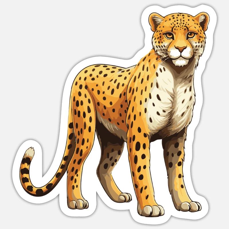 Guépard Sticker taille S (10 x 10 cm)