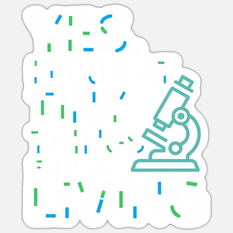 Microscope Enthusiast Lab Technician Science Sticker Größe S (10 x 10 cm)
