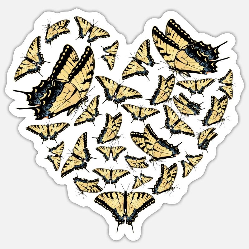 Tiger Swallowtails Sind Eine Mädchen Beste Sticker Größe S (10 x 10 cm)