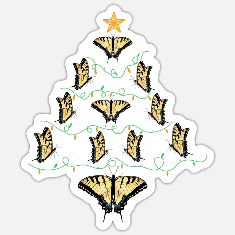Tiger Swallowtails Sind Eine Mädchen Beste Sticker Größe S (10 x 10 cm)