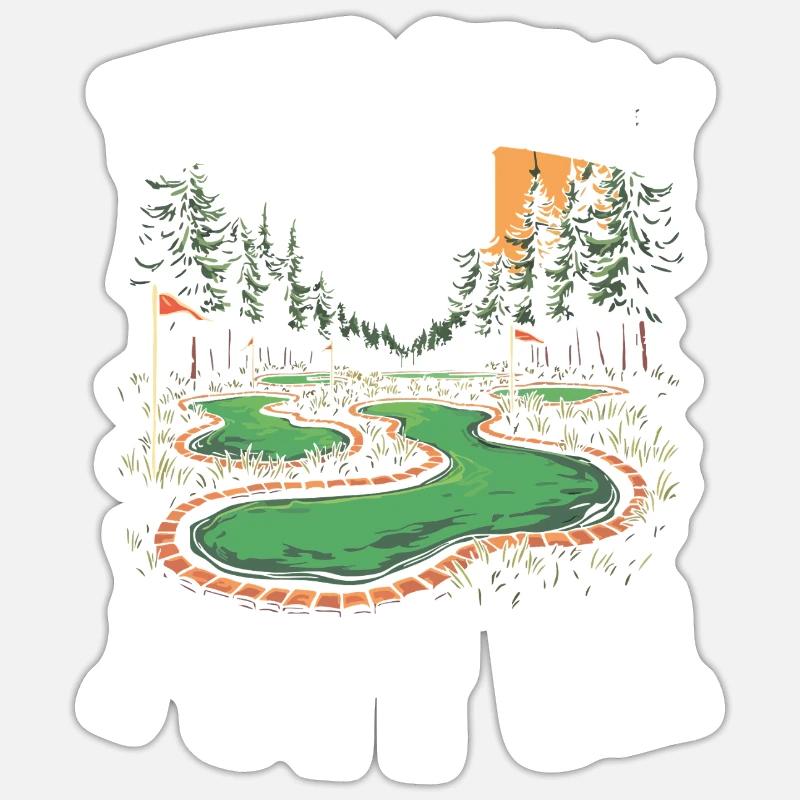 Golf Golf Golfer Golf Course Sticker size S (10 x 10 cm)