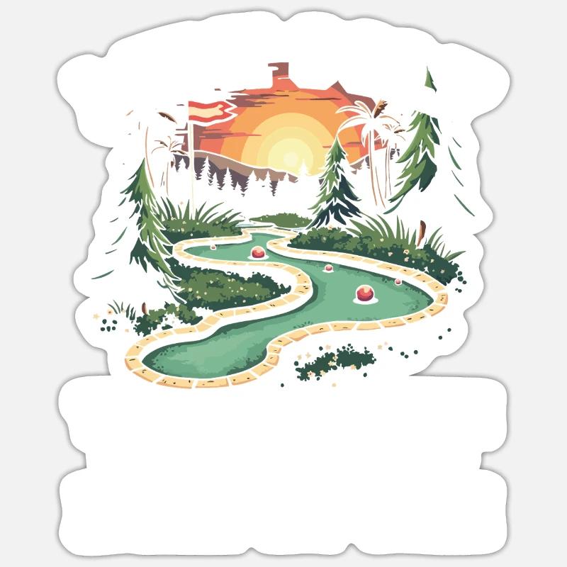 Golf Golf Golfer Golf Course Sticker size S (10 x 10 cm)