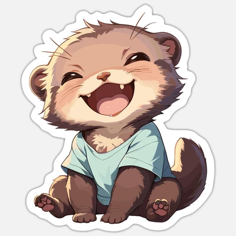 Mink Mink - Sticker size S (10 x 10 cm) - white matte