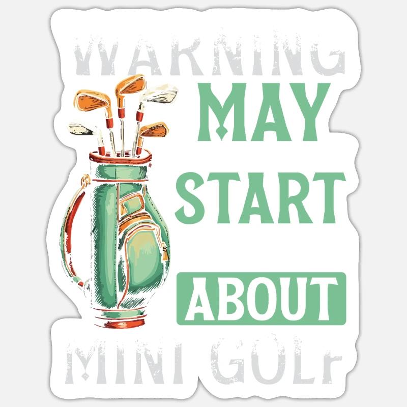 Golf Golf Golfer Golf Course Sticker size S (10 x 10 cm)