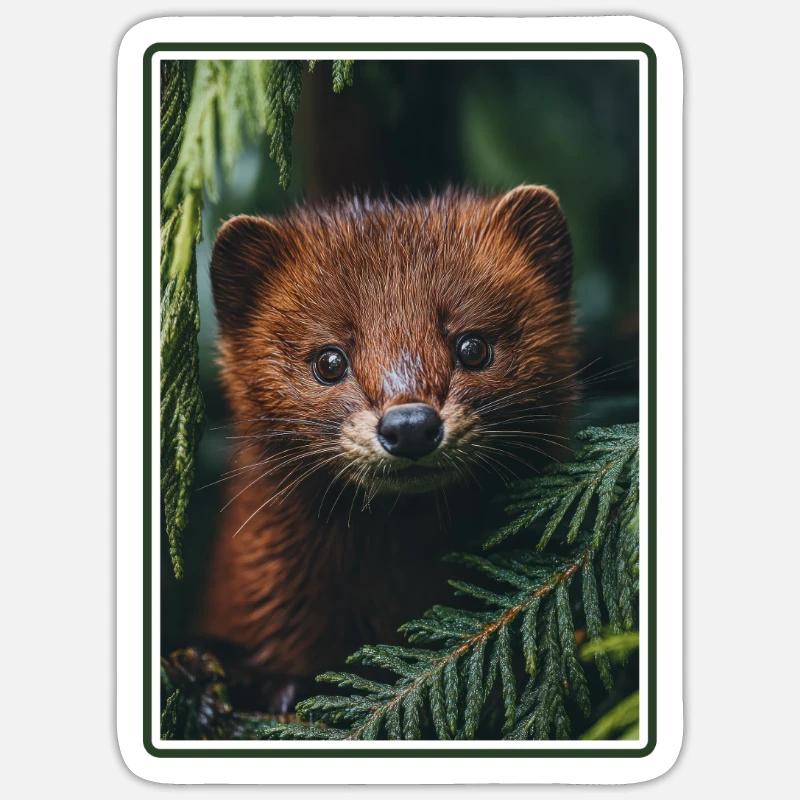 Vison Vison - Sticker taille S (10 x 10 cm) - blanc mat