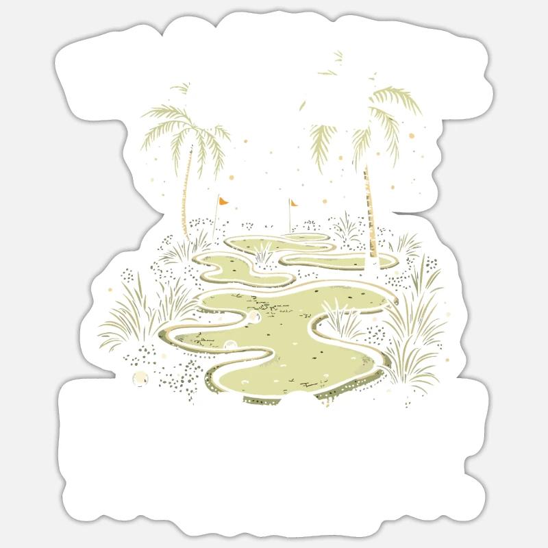 Golf Golf Golfer Golf Course Sticker size S (10 x 10 cm)