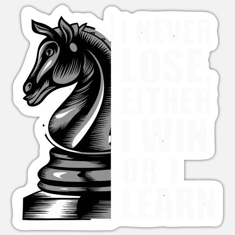 Ich Verliere Nie, Entweder Gewinne Ich Oder Ich Sticker Größe S (10 x 10 cm)