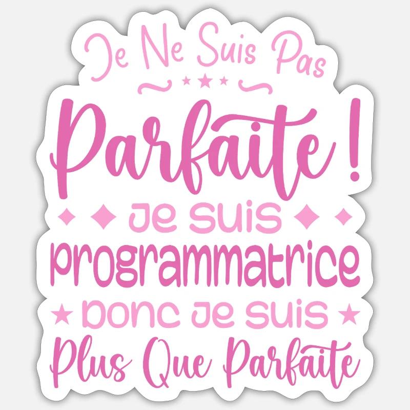 Ein mehr als perfekter Programmierer, ein Traumberuf Sticker Größe S (10 x 10 cm)