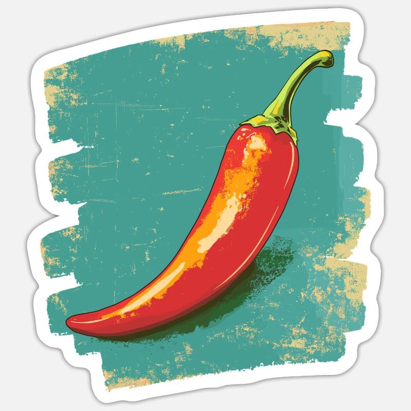 Piment Sticker taille S (10 x 10 cm)