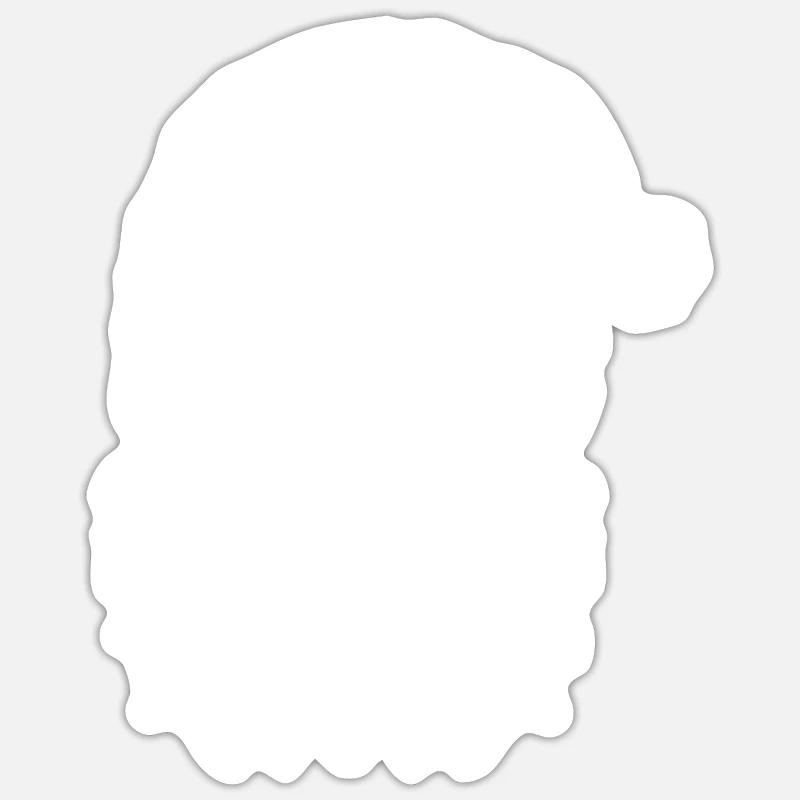 Crâne de bûcheron - Sticker taille S (10 x 10 cm) - blanc mat