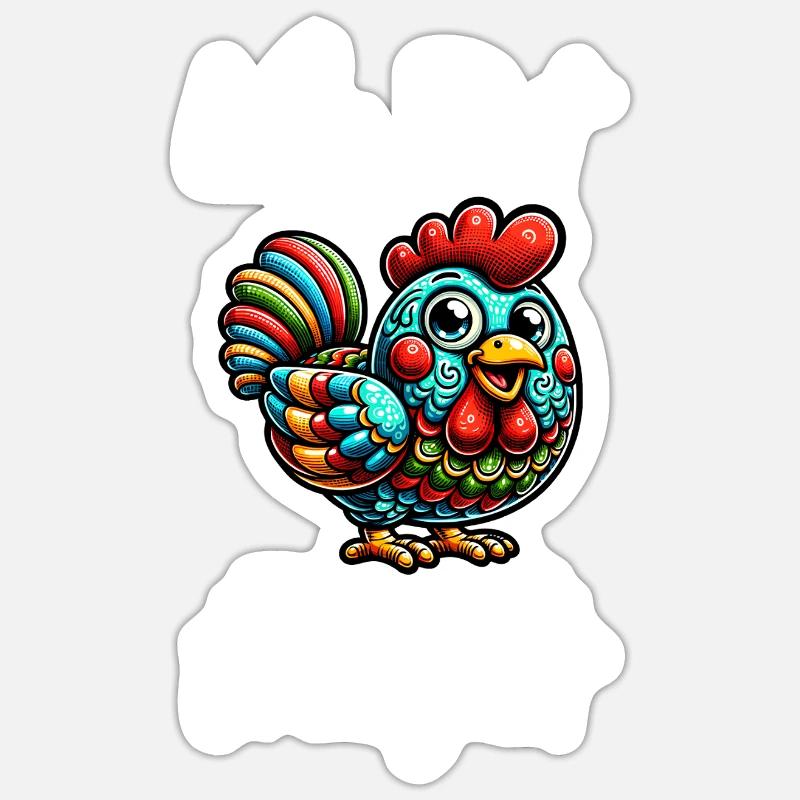 Chicken Chickens - Sticker size S (10 x 10 cm) - white matte