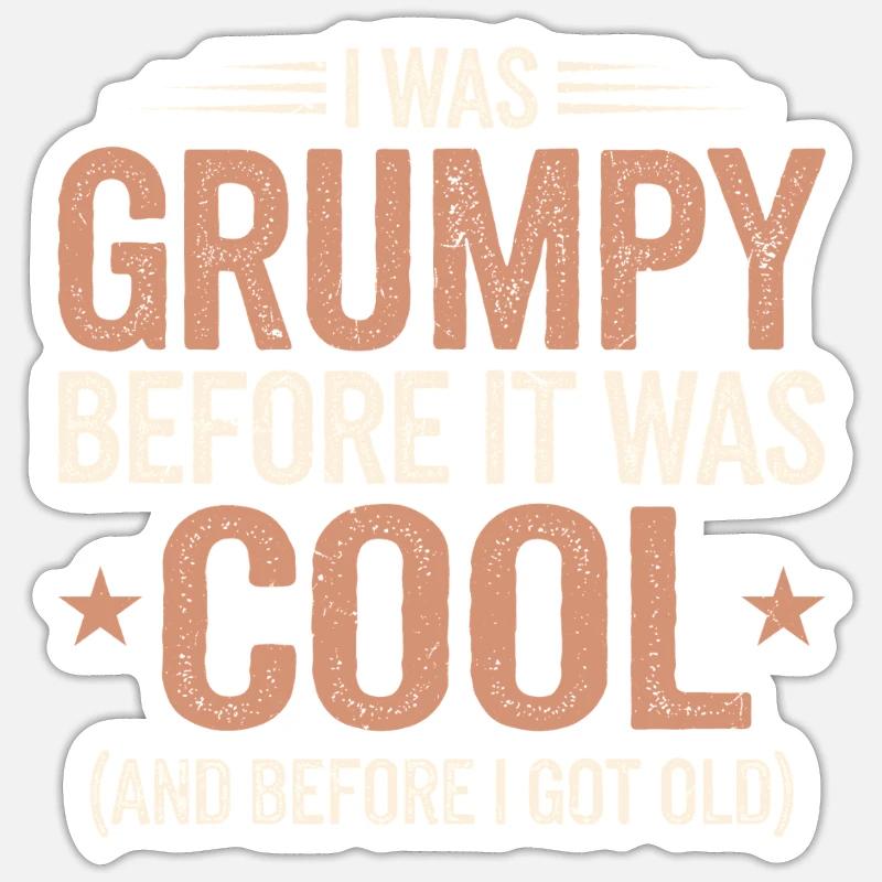 Grumpy Old Man Grumpy - Sticker size S (10 x 10 cm) - white matte