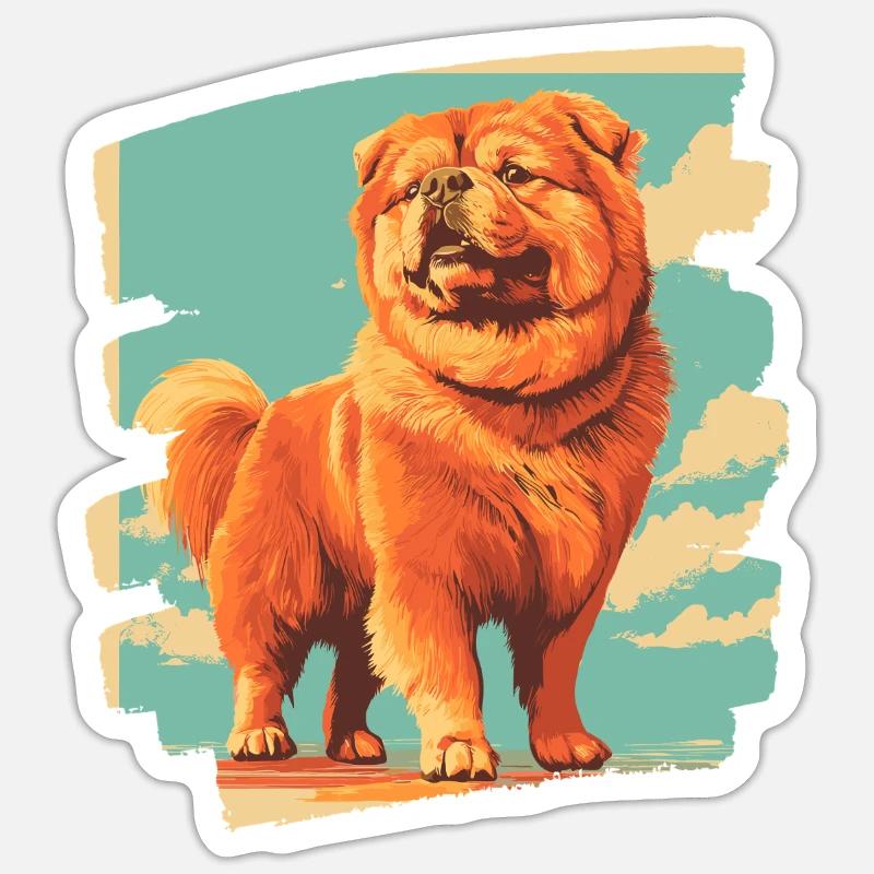 Chow Chow - Sticker size S (10 x 10 cm) - white matte