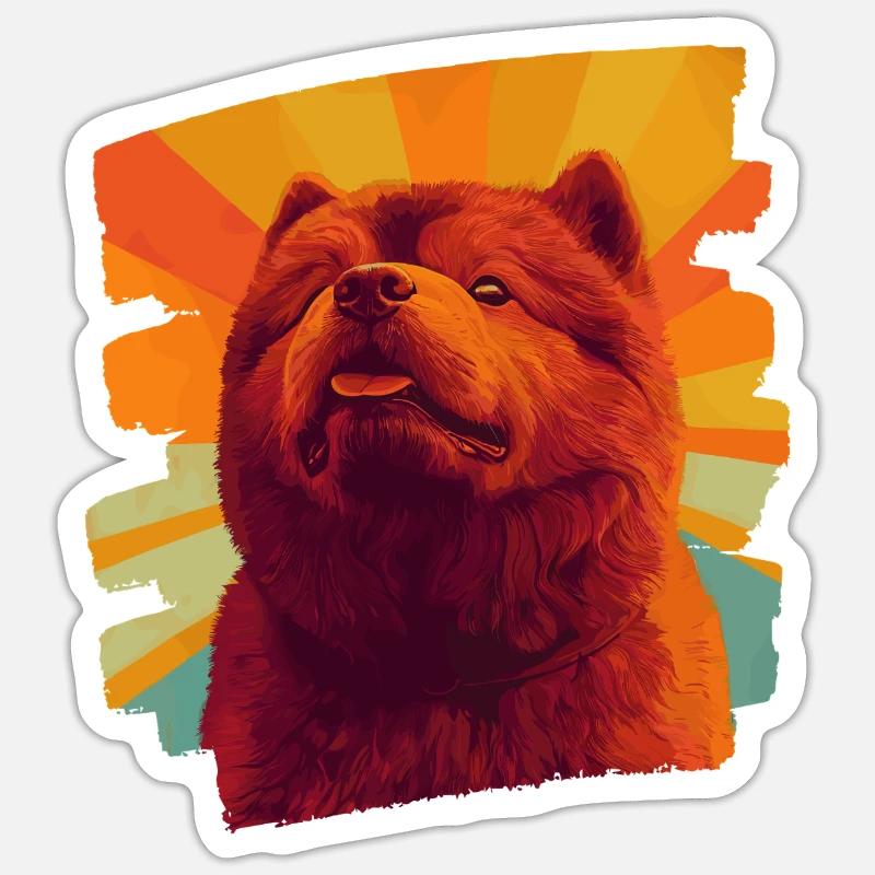 Chow Chow - Sticker size S (10 x 10 cm) - white matte