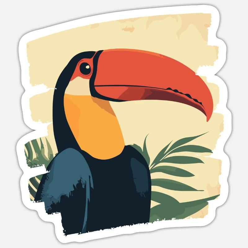 Toucan - Sticker size S (10 x 10 cm) - white matte