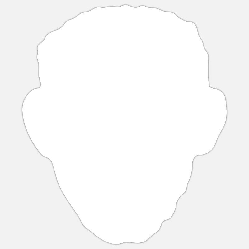 Mask - Sticker size S (10 x 10 cm) - white matte