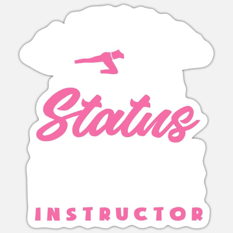 Instructeur chaud de statut relationnel Pilates Sticker taille S (10 x 10 cm)