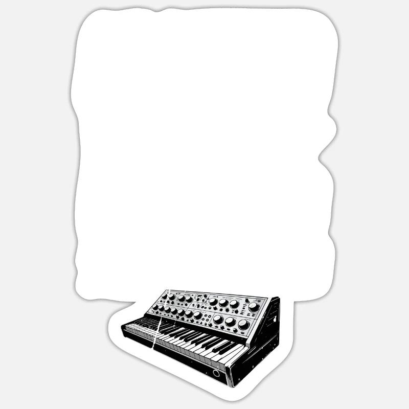 Synthesizer Synth Kick Drum DAW Crafted Waves Sticker size S (10 x 10 cm)